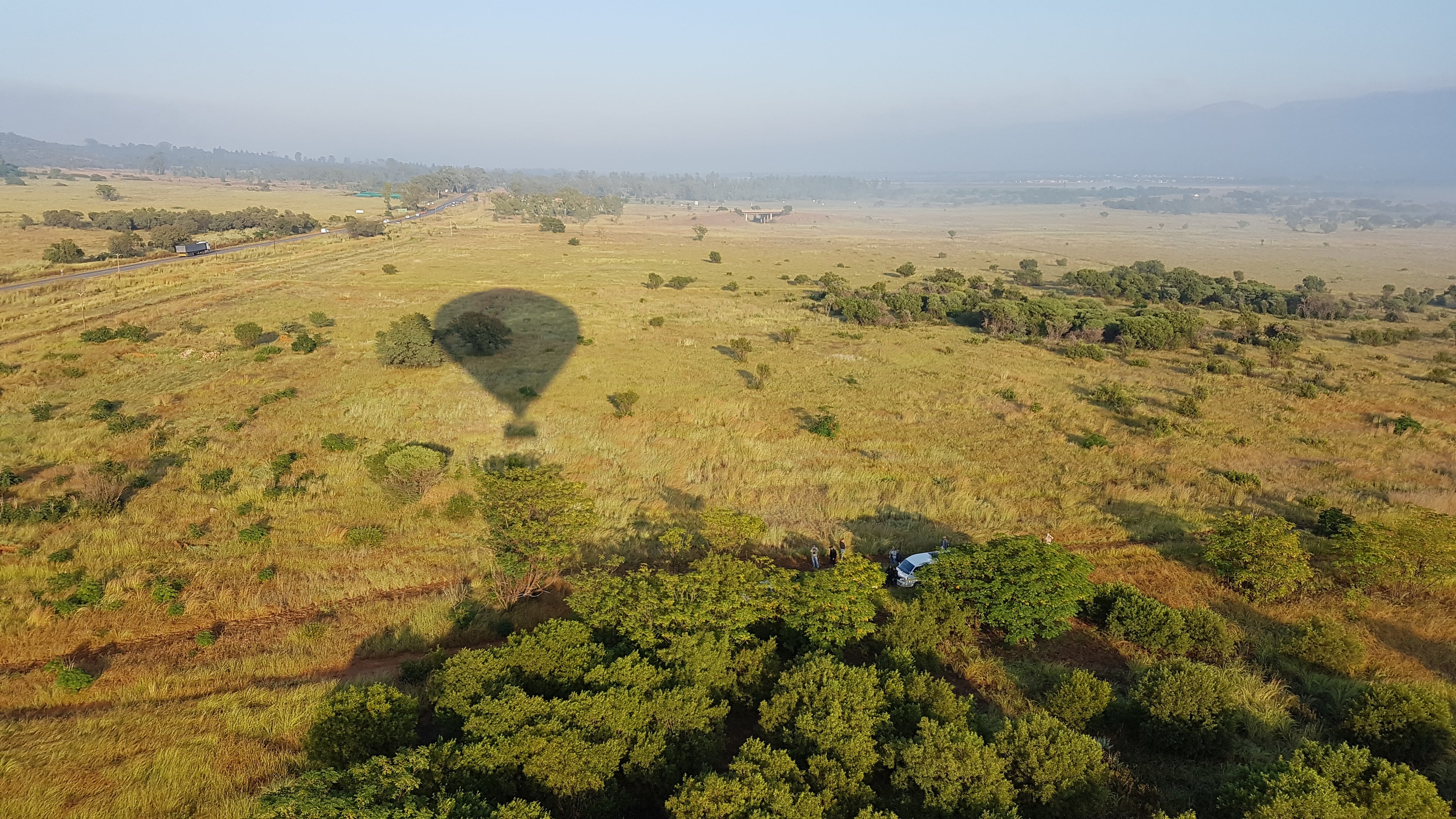 When the sun is just right you may catch a glimpse of the balloon's shadow