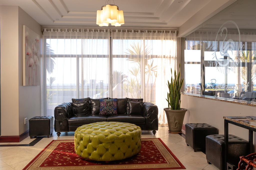 The inviting reception area
