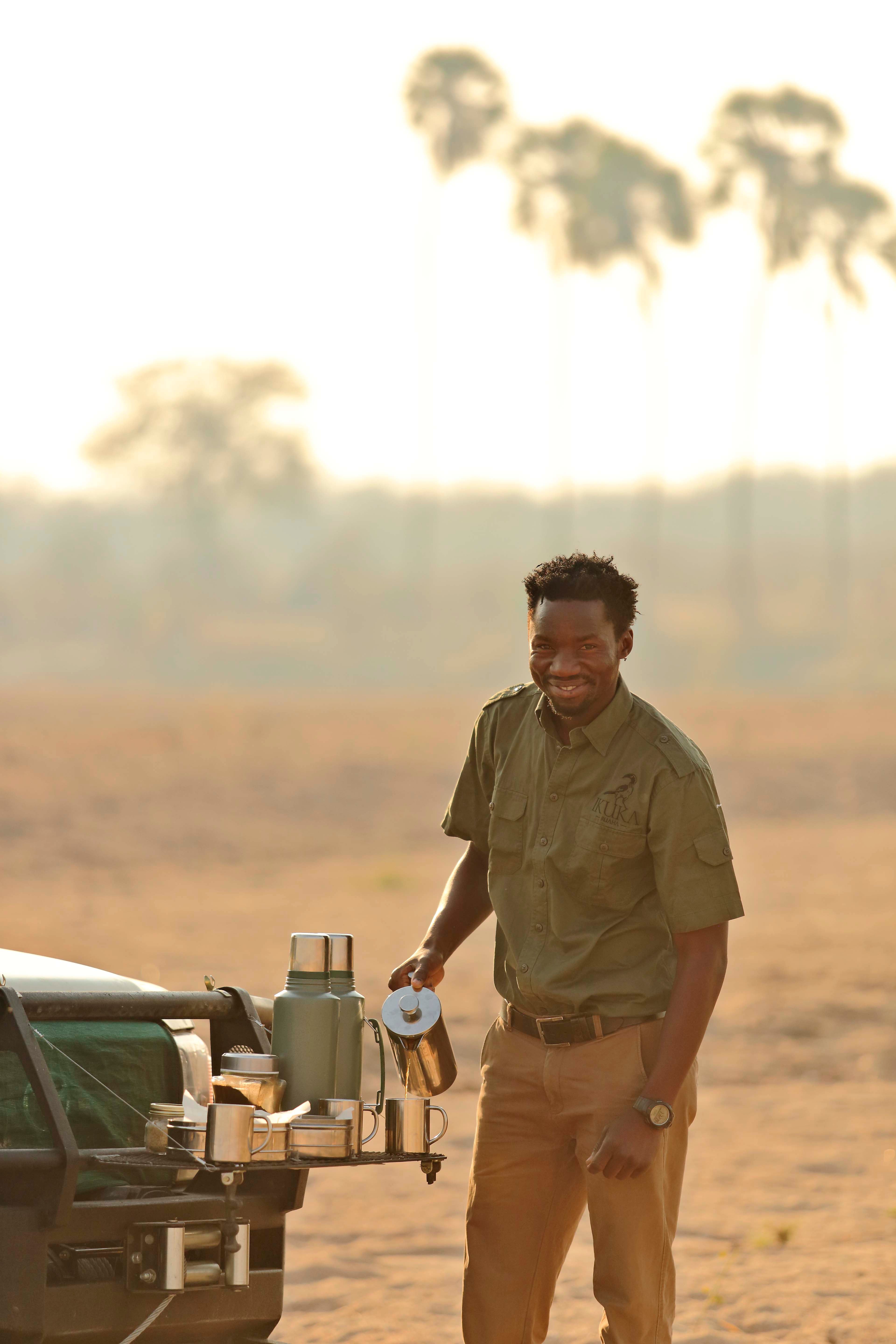 Morning coffee in the bush