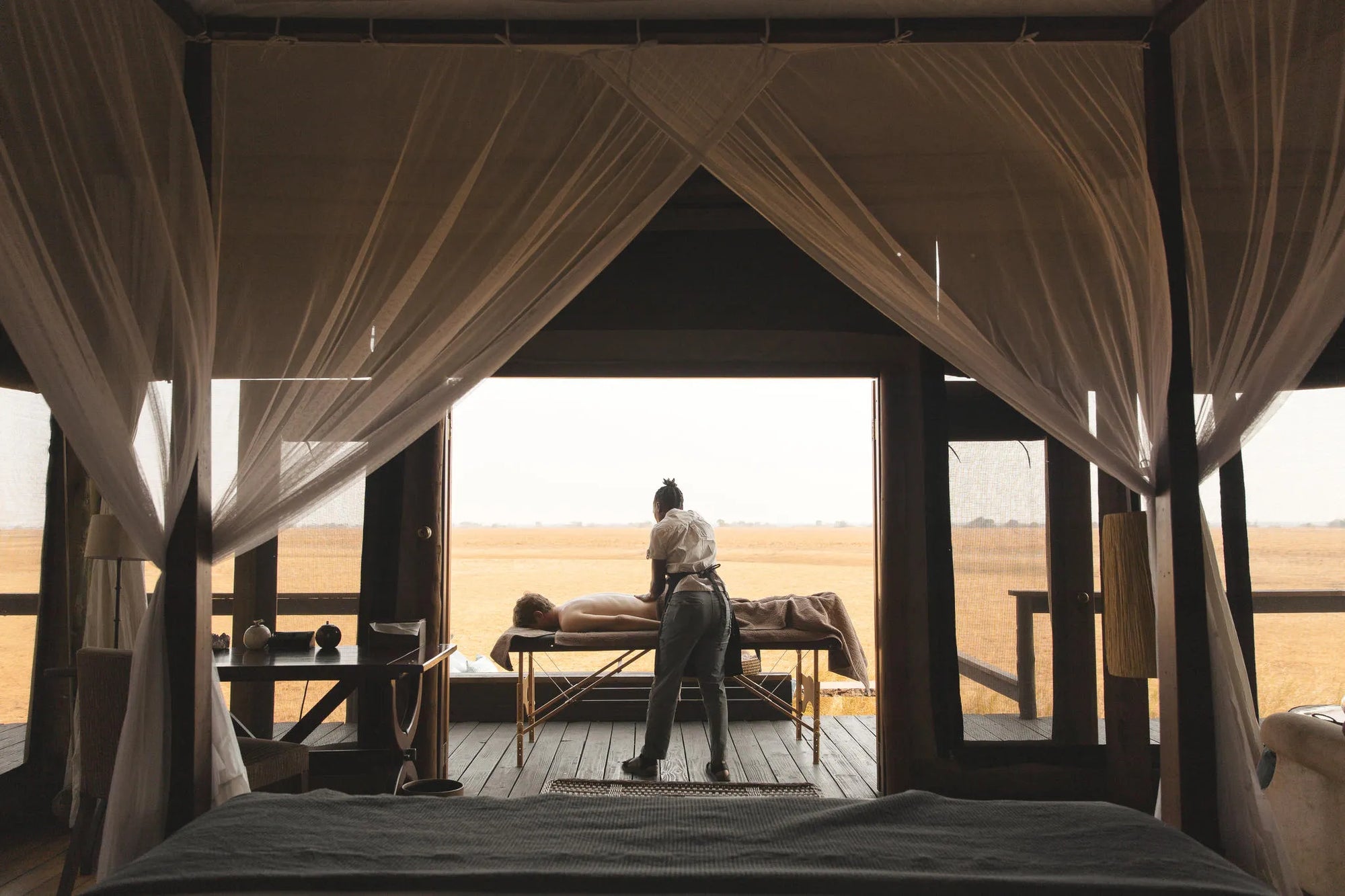 Wilderness Shumba Camp at Wilderness Shumba, Busanga Plains, Zambia.