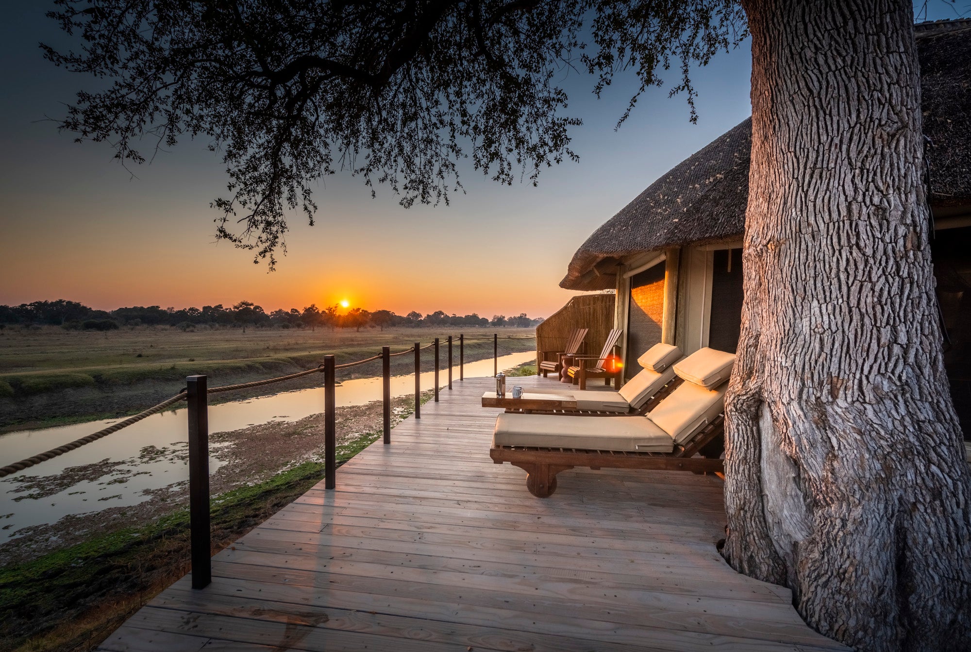 Lion Camp  -  Suite Deck sunrise