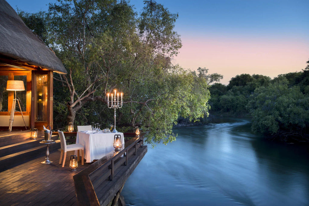Dining in style at Royal Chundu Zambezi River Lodge, Victoria Falls (Zambia), Zambia.