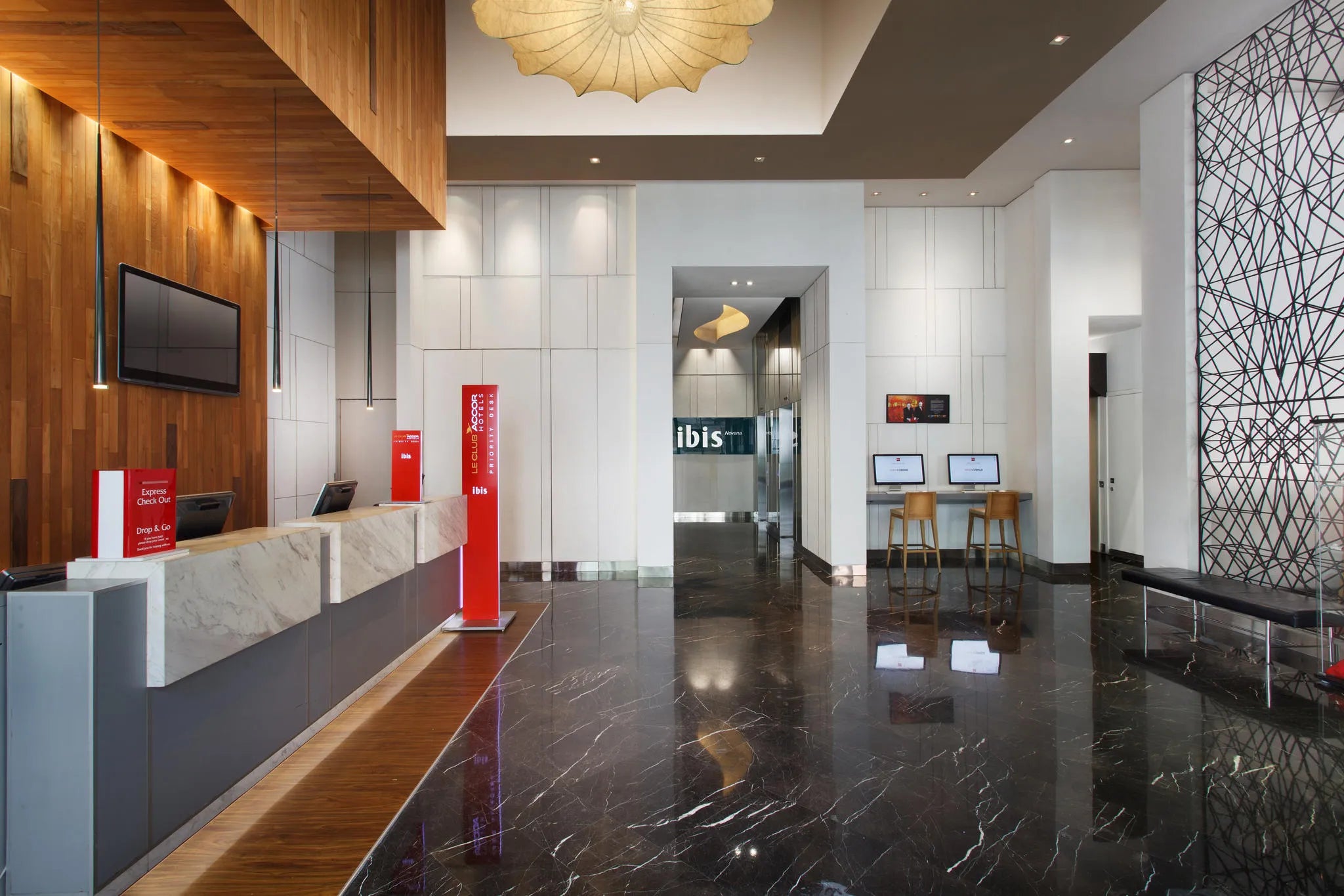 Lobby at Ibis Singapore Novena Hotel, Singapore City, Singapore.