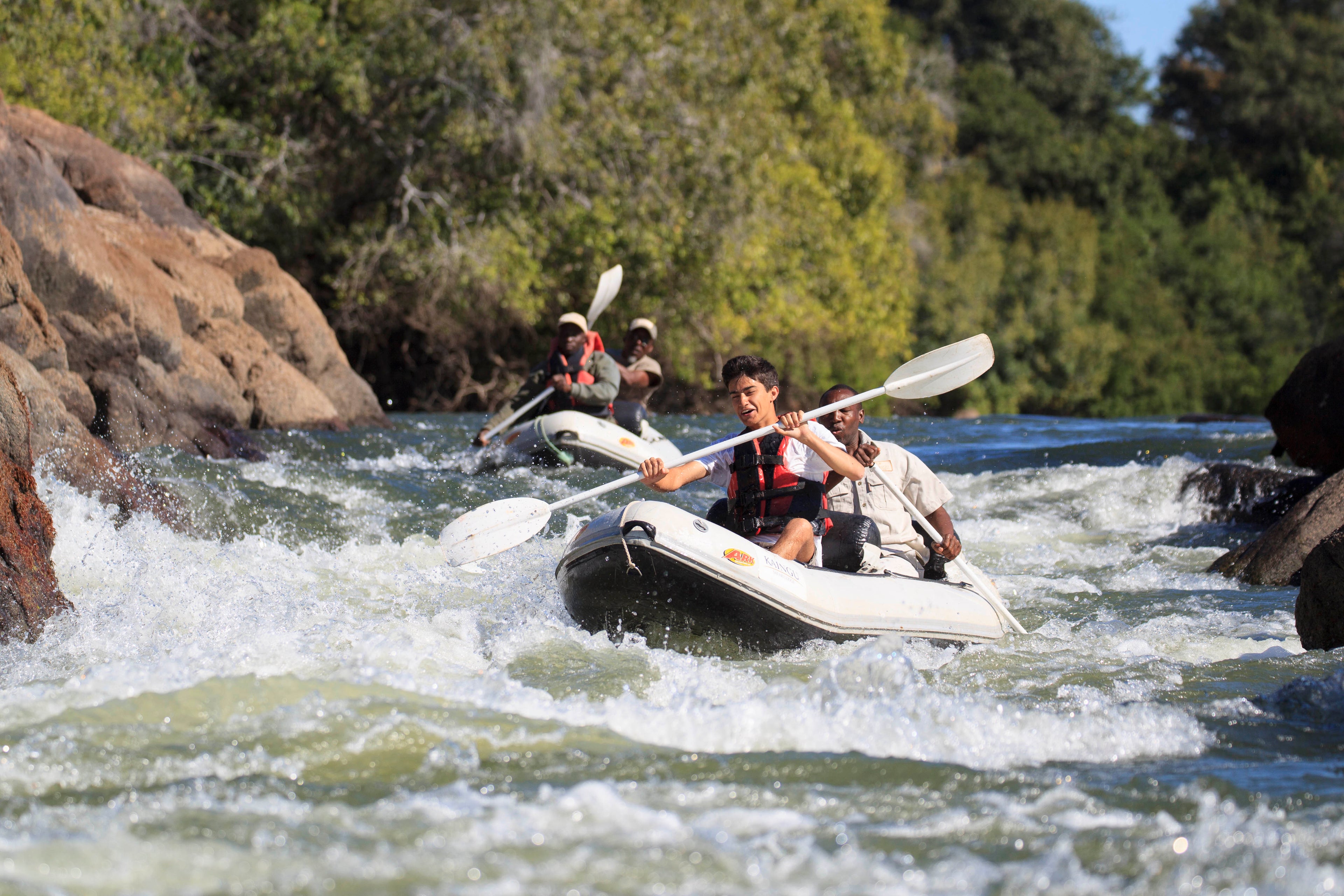 Shooting the rapids