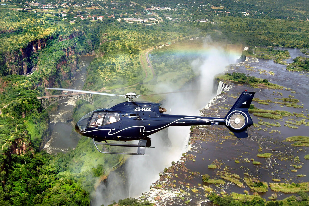 Helicopter ride over Victoria Falls