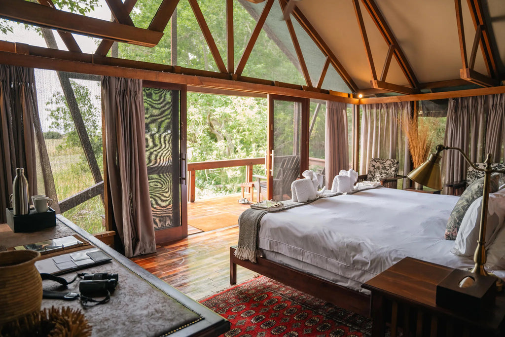 Lebala - luxury tent at Lebala , Kwando Private Reserve, Botswana.