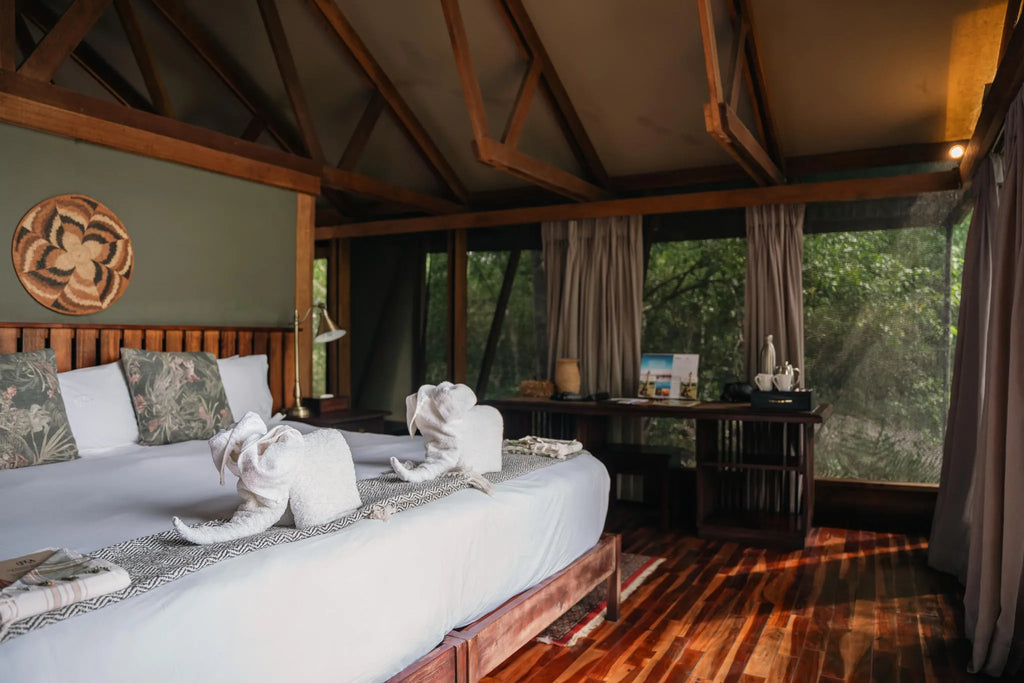 Lebala - Luxury tent at Lebala , Kwando Private Reserve, Botswana.