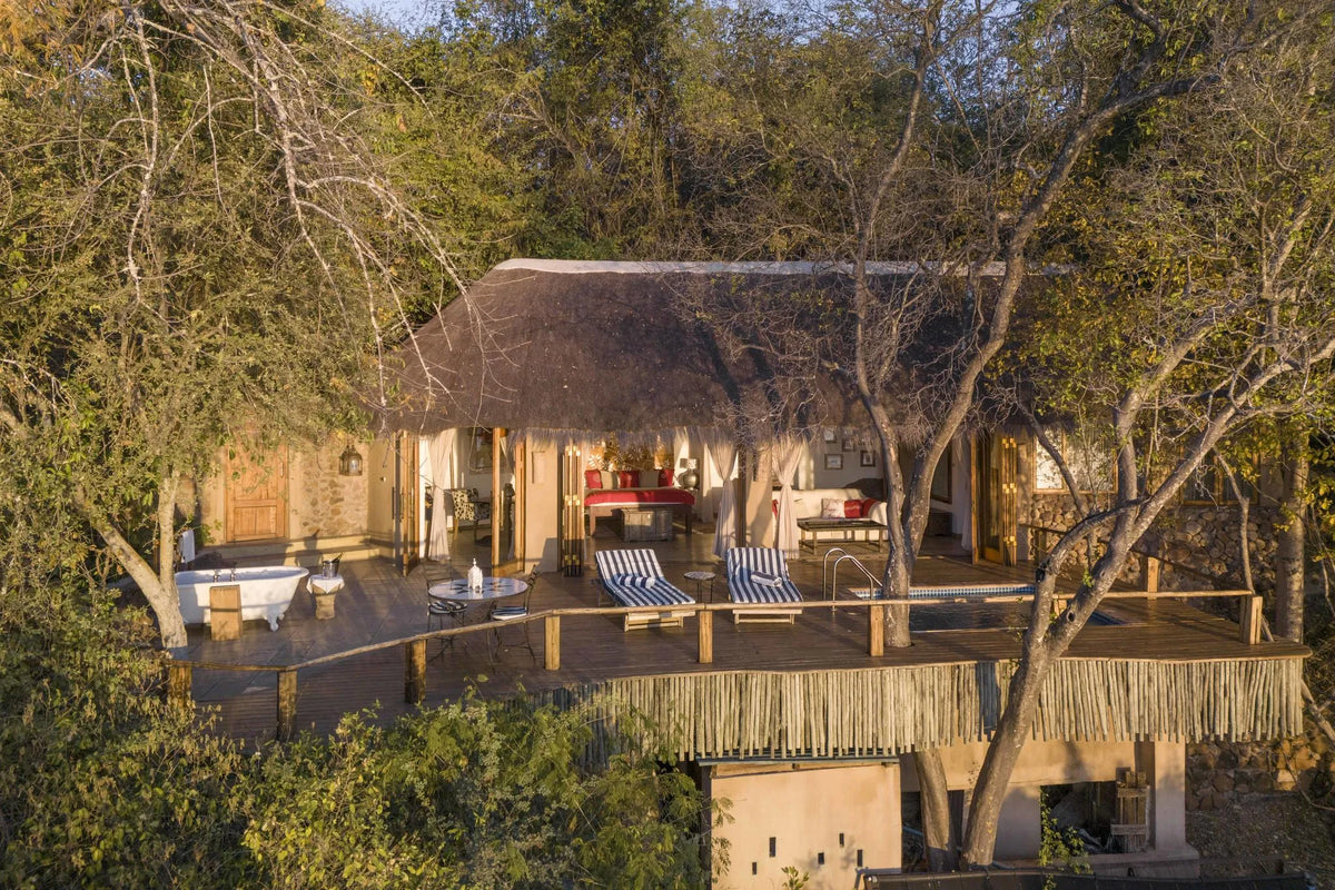 Bird House Exterior at Tongabezi Lodge, Victoria Falls (Zambia), Zambia.