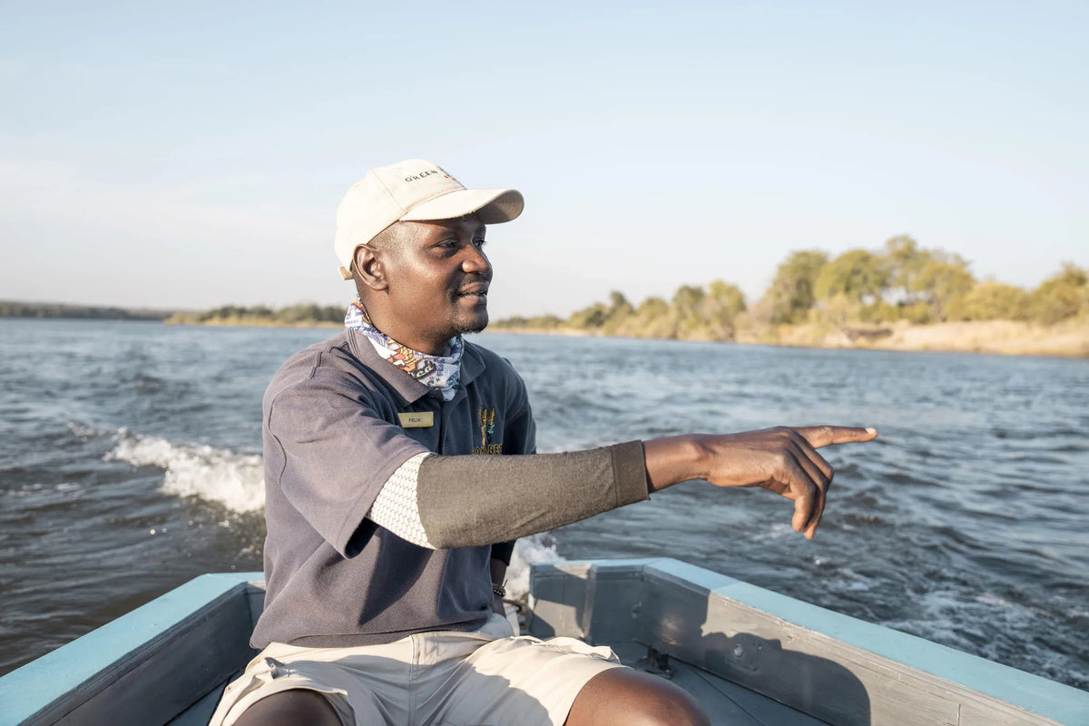 E-Dhow Cruise at Tongabezi Lodge, Victoria Falls (Zambia), Zambia.