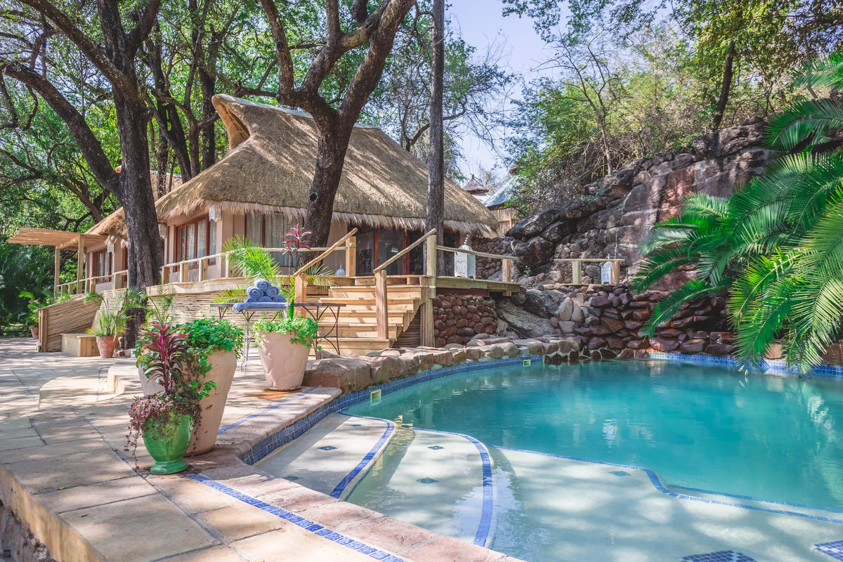 Rock Pool at Tongabezi Lodge, Victoria Falls (Zambia), Zambia.