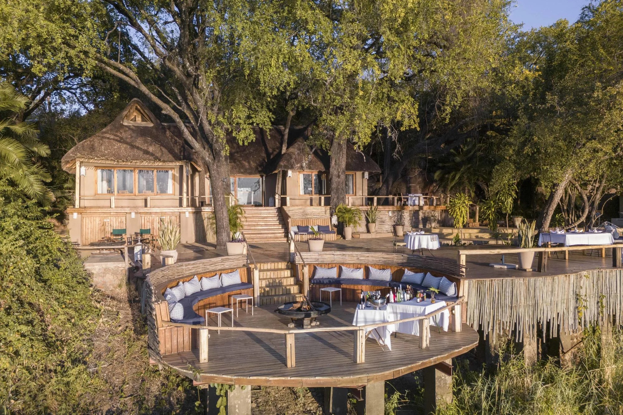Main Area at Tongabezi Lodge, Victoria Falls (Zambia), Zambia.