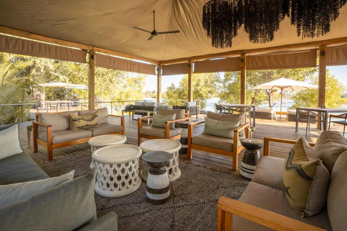 Toka Leya Camp at Wilderness Toka Leya, Livingstone, Zambia.