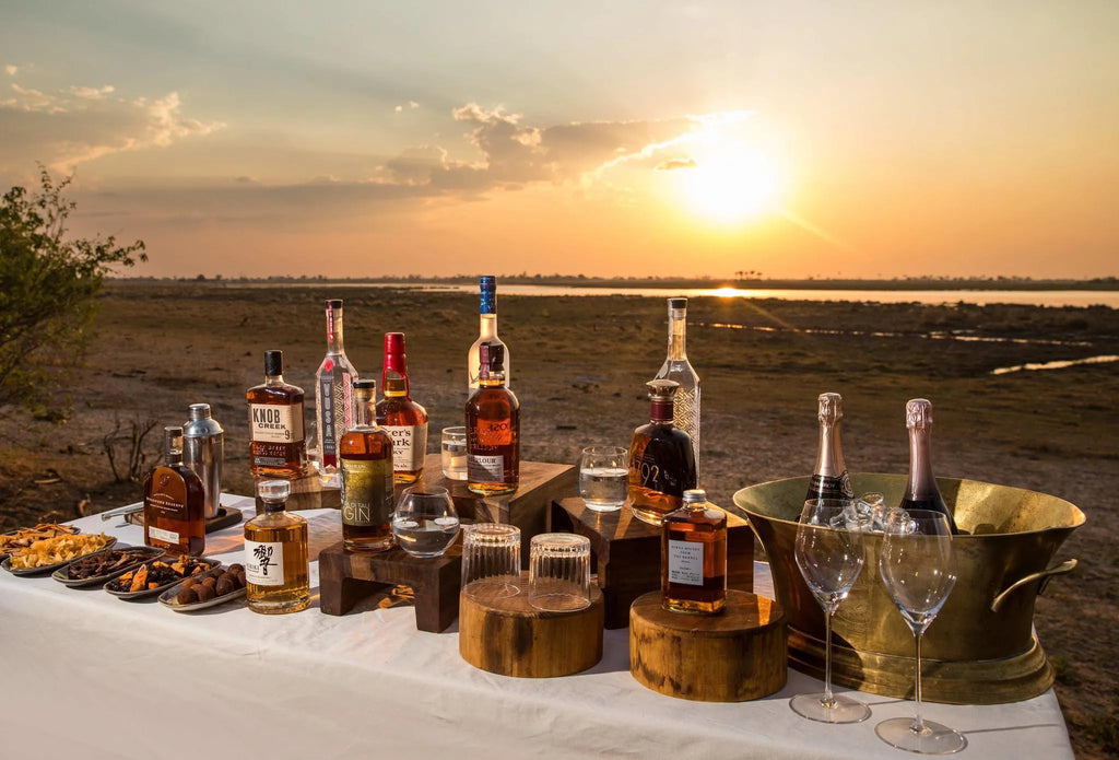 Zarafa Camp Sundowners at Zarafa Camp, Selinda Reserve, Botswana.