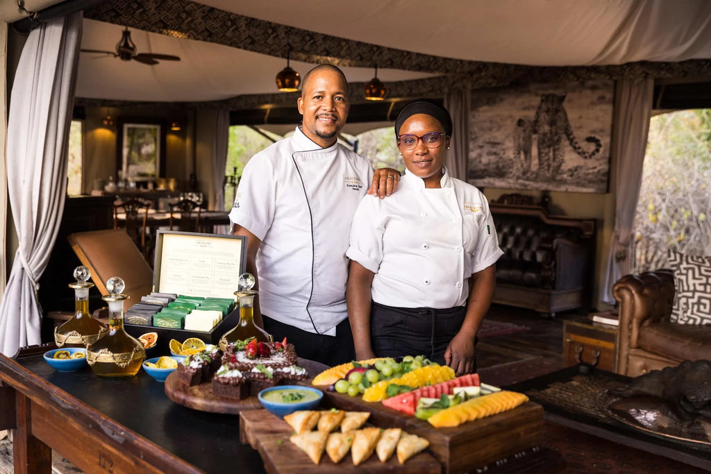 Zarafa Camp Chefs at Zarafa Camp, Selinda Reserve, Botswana.