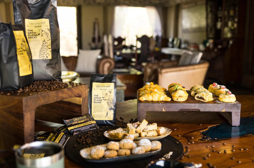 Zarafa Camp - High tea at Zarafa Camp, Selinda Reserve, Botswana.