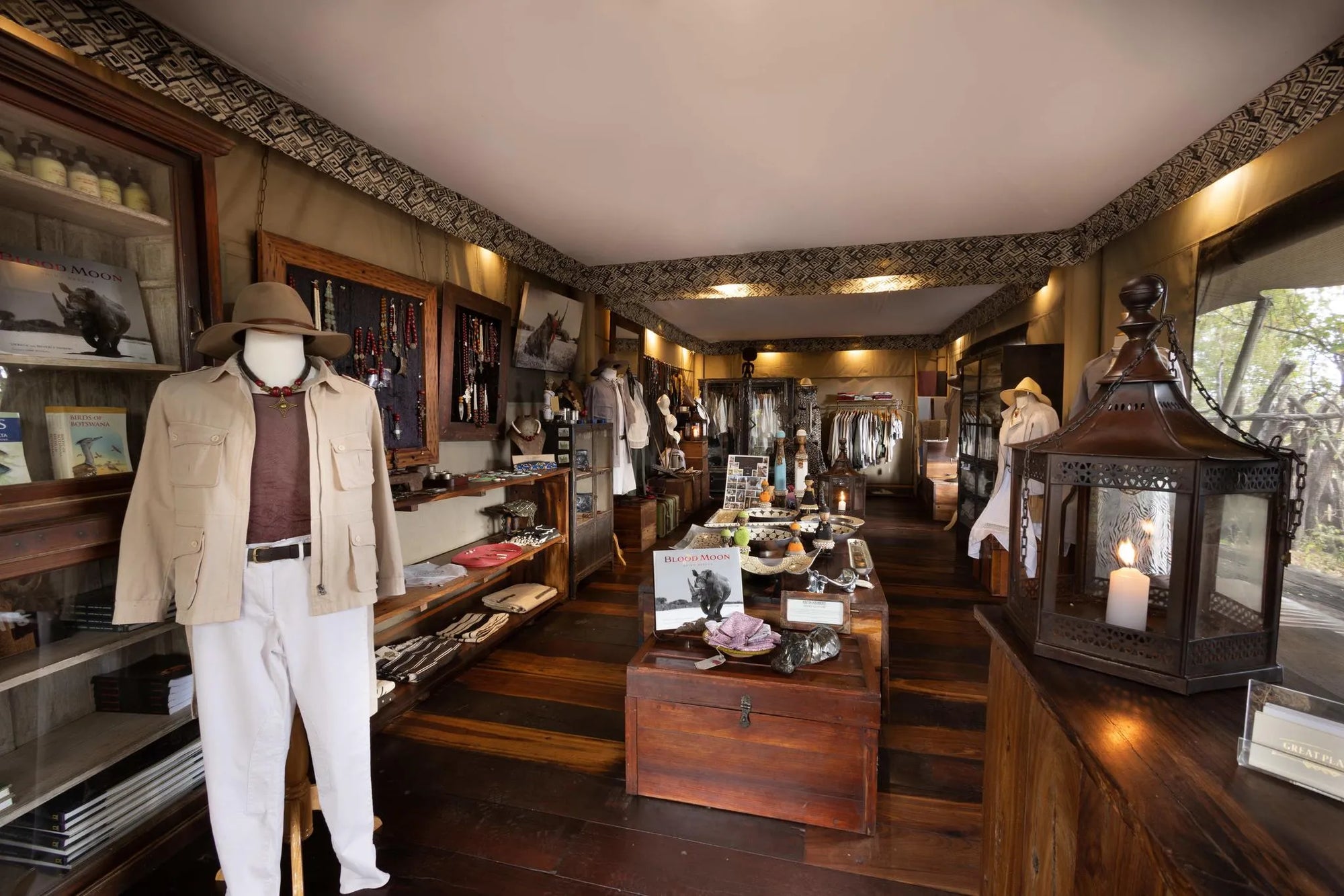 Zarafa Camp - Safari Boutique at Zarafa Camp, Selinda Reserve, Botswana.