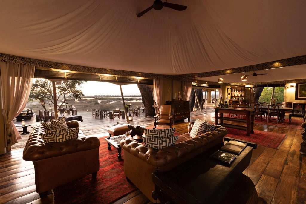Zarafa Camp - Main area at Zarafa Camp, Selinda Reserve, Botswana.