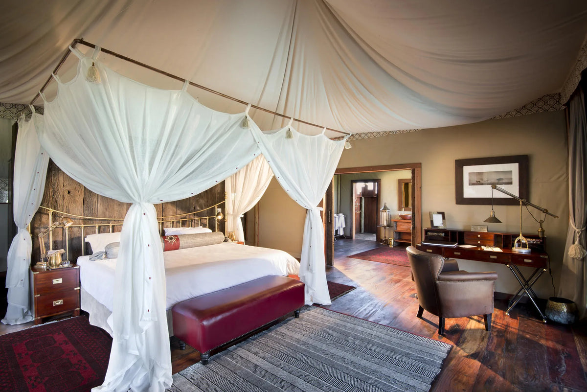 Duba Plains Guest Suite Interior at Duba Plains Camp, Duba Plains Private Reserve, Botswana.