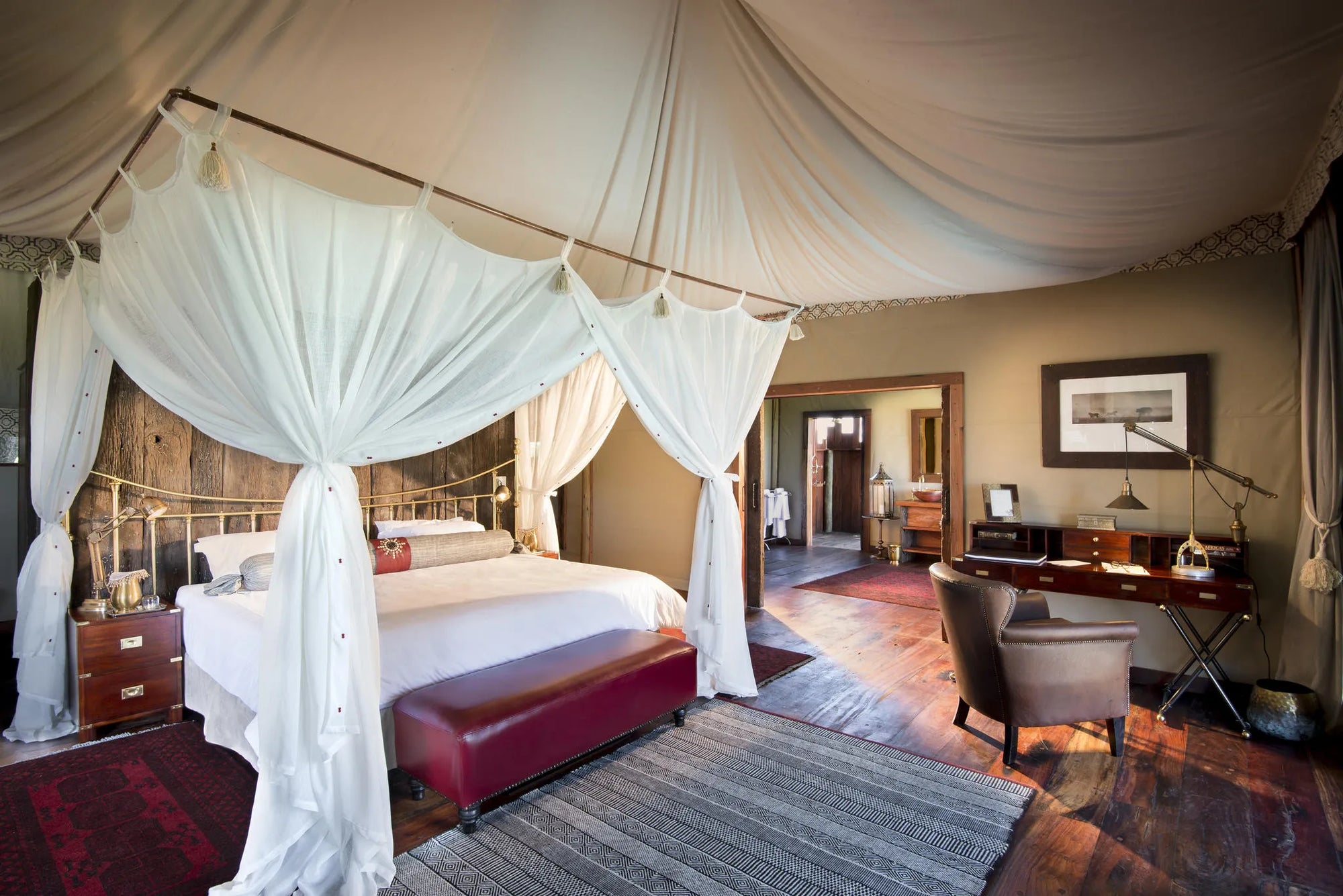 Duba Plains Guest Suite Interior at Duba Plains Camp, Duba Plains Private Reserve, Botswana.