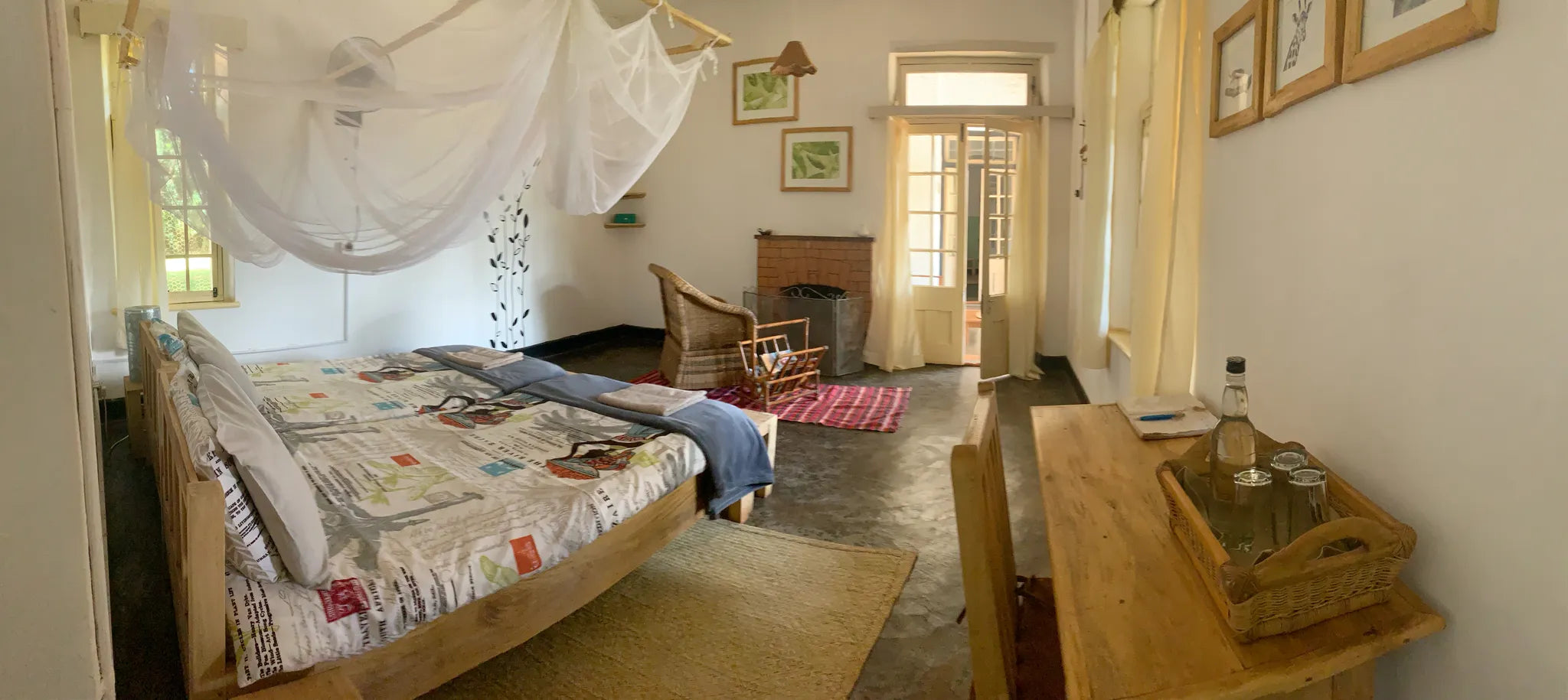 En suite Rooms interior - Room 1 at Africa Wildtruck Camp and Lodge , Mount Mulanje, Malawi.