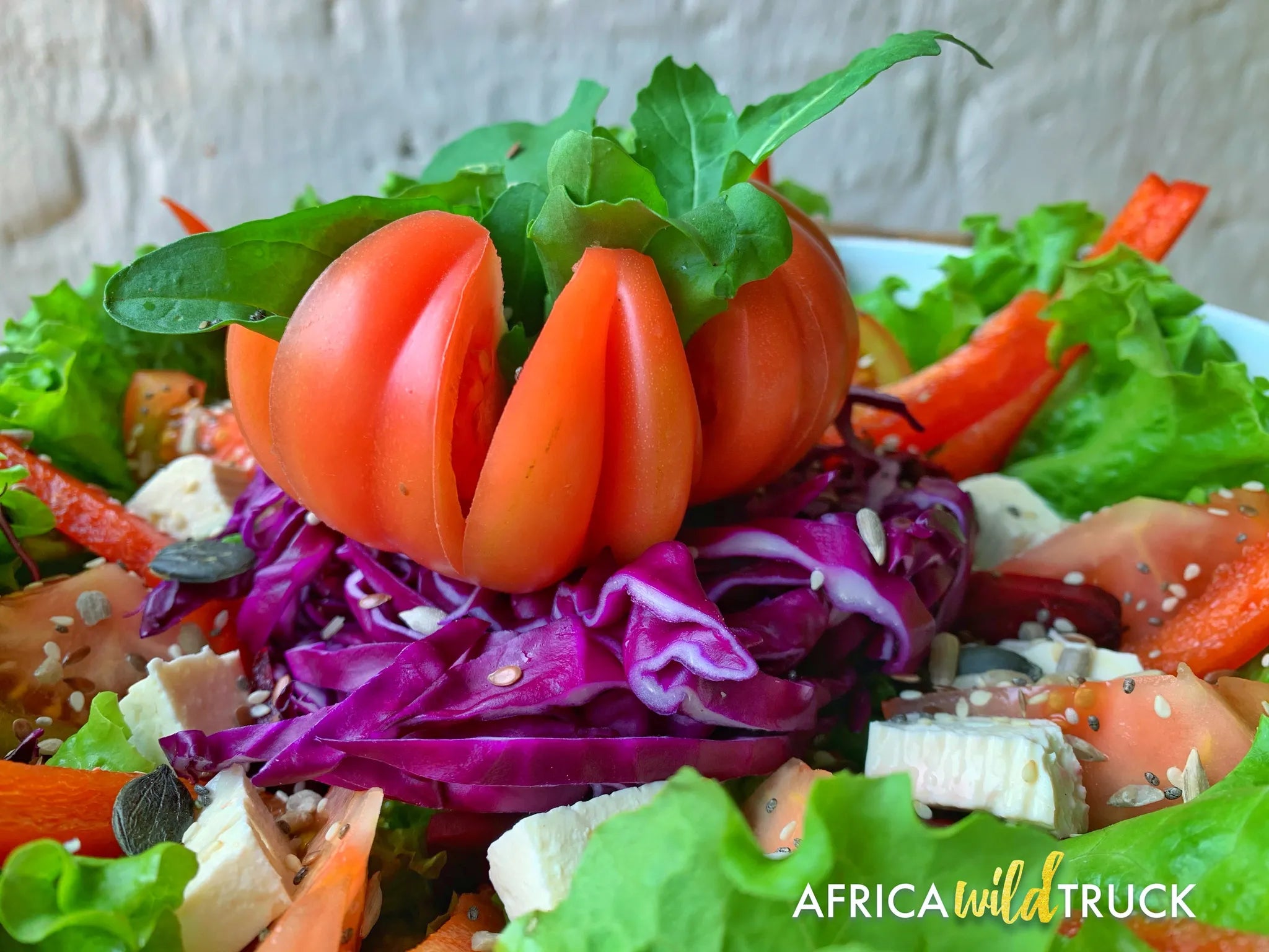 salad food at Africa Wildtruck Camp and Lodge , Mount Mulanje, Malawi.