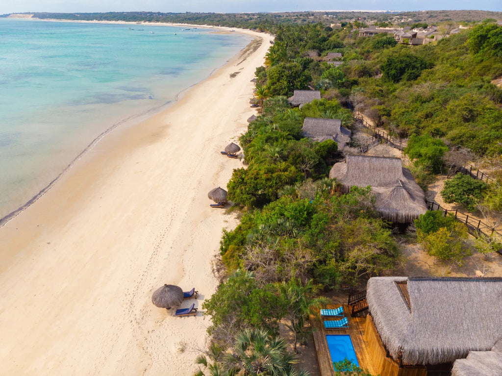 Aerial View at Anantara Bazaruto Island Resort, Bazaruto Archipelago, Mozambique.