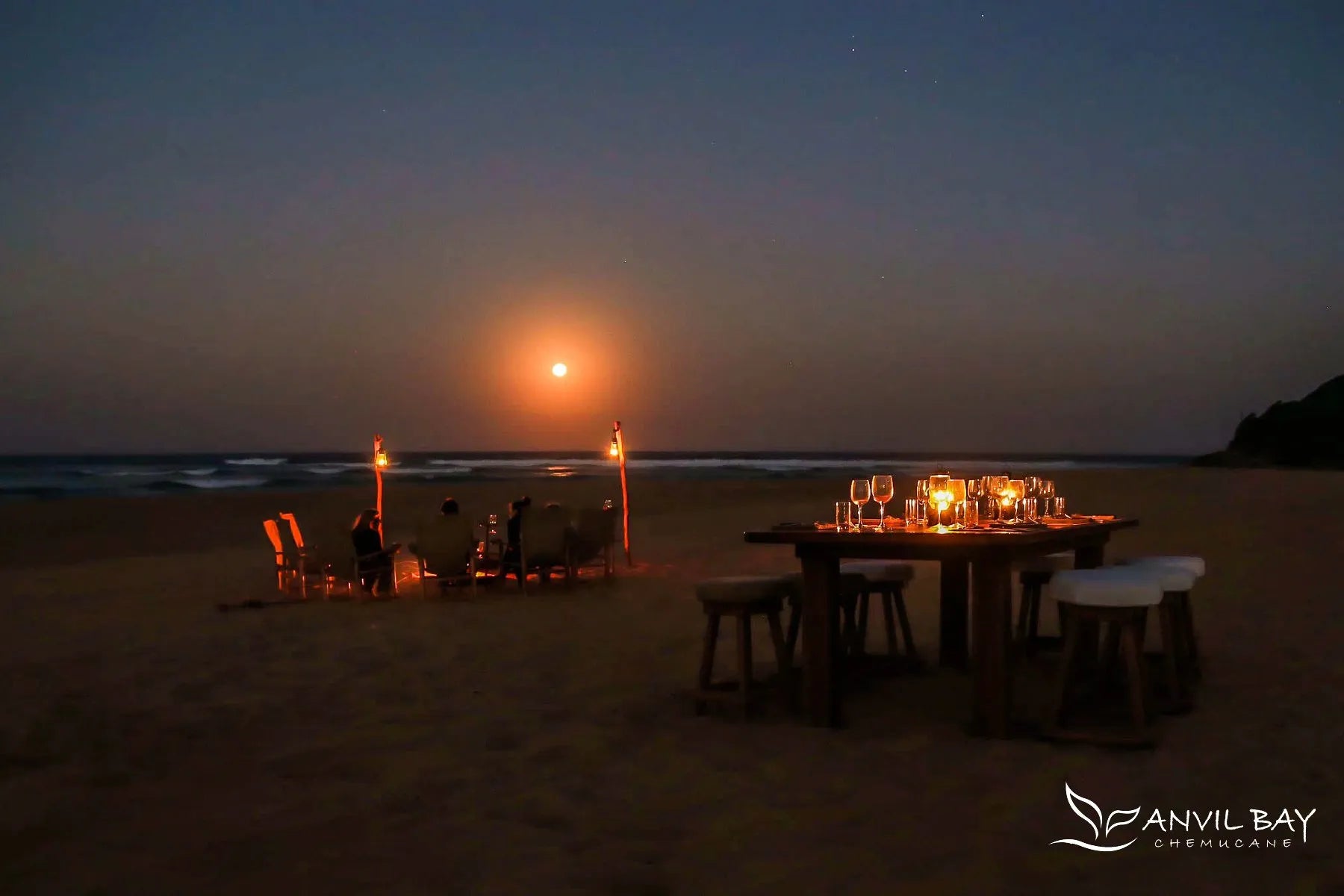 Super Moon at Anvil Bay Lodge, Maputo Special Reserve, Mozambique.