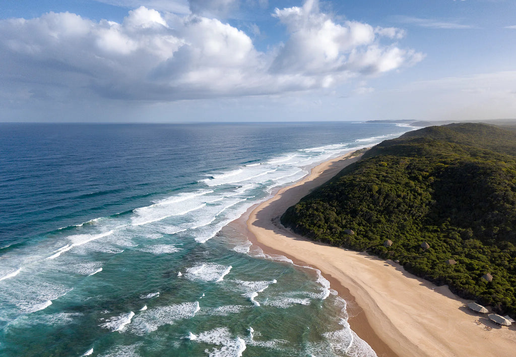 Anvil Bay view to the South at Anvil Bay Lodge, Maputo Special Reserve, Mozambique.