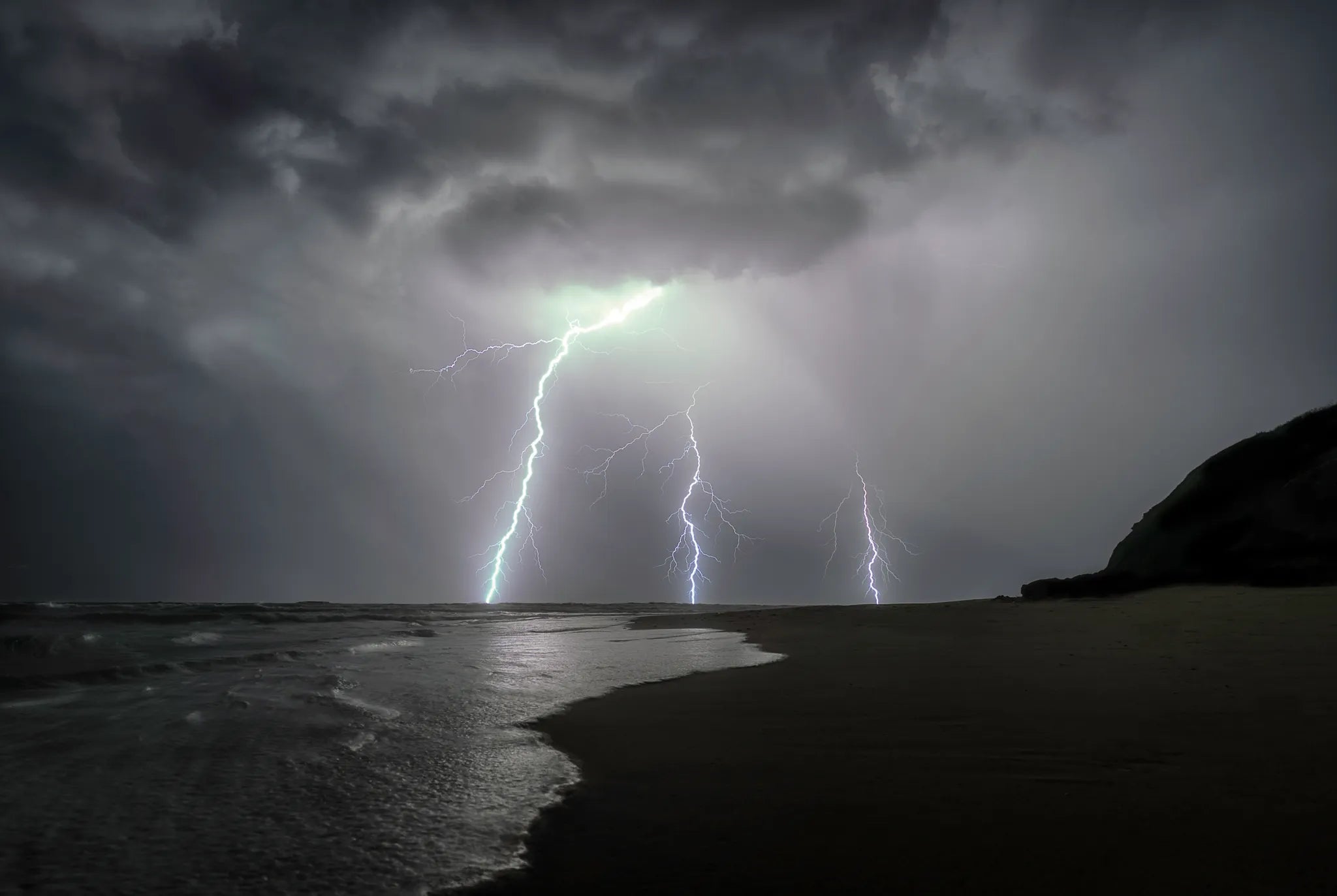 Lightening Storm at Anvil Bay Lodge, Maputo Special Reserve, Mozambique.