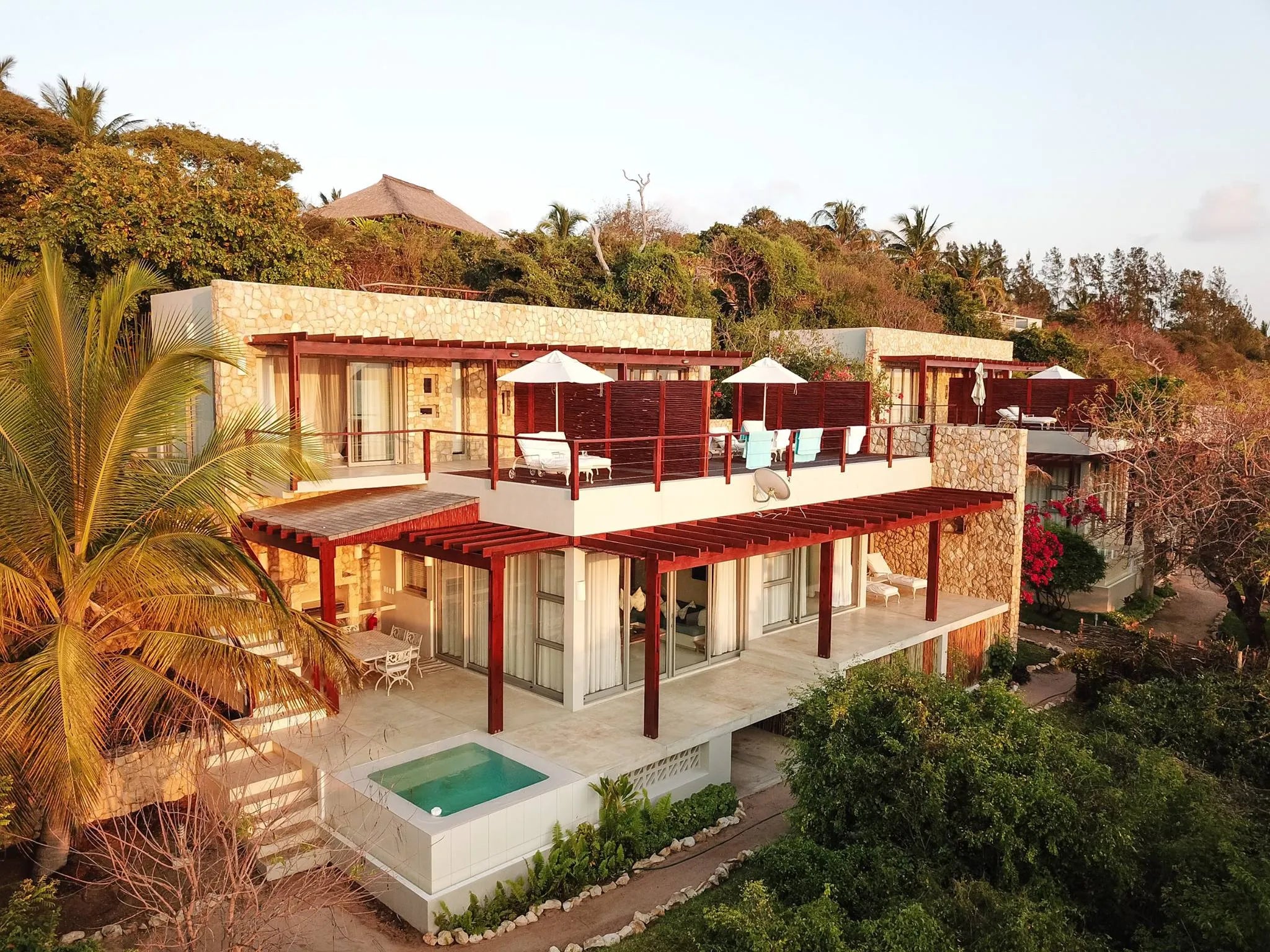 Rooms at Bahia Mar Boutique Hotel, Vilankulos, Mozambique.
