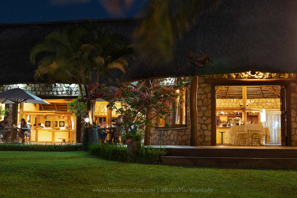 Bahia Mar Restaurant at Bahia Mar Boutique Hotel, Vilankulos, Mozambique.