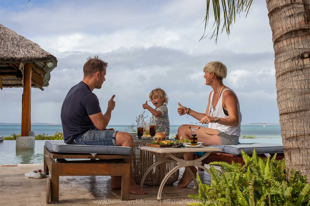Family holiday at Bahia Mar Boutique Hotel, Vilankulos, Mozambique.