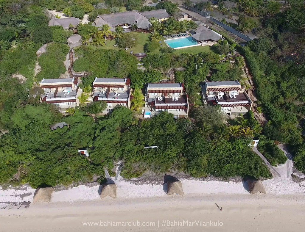 Bahia Mar Aerial at Bahia Mar Boutique Hotel, Vilankulos, Mozambique.