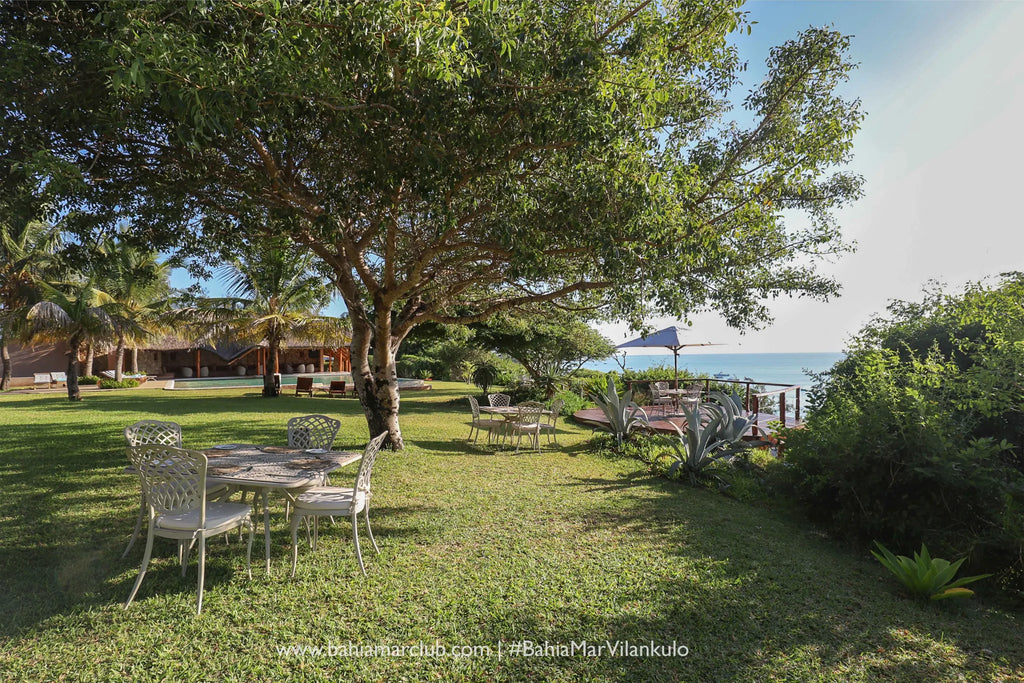 Bahia Mar garden at Bahia Mar Boutique Hotel, Vilankulos, Mozambique.