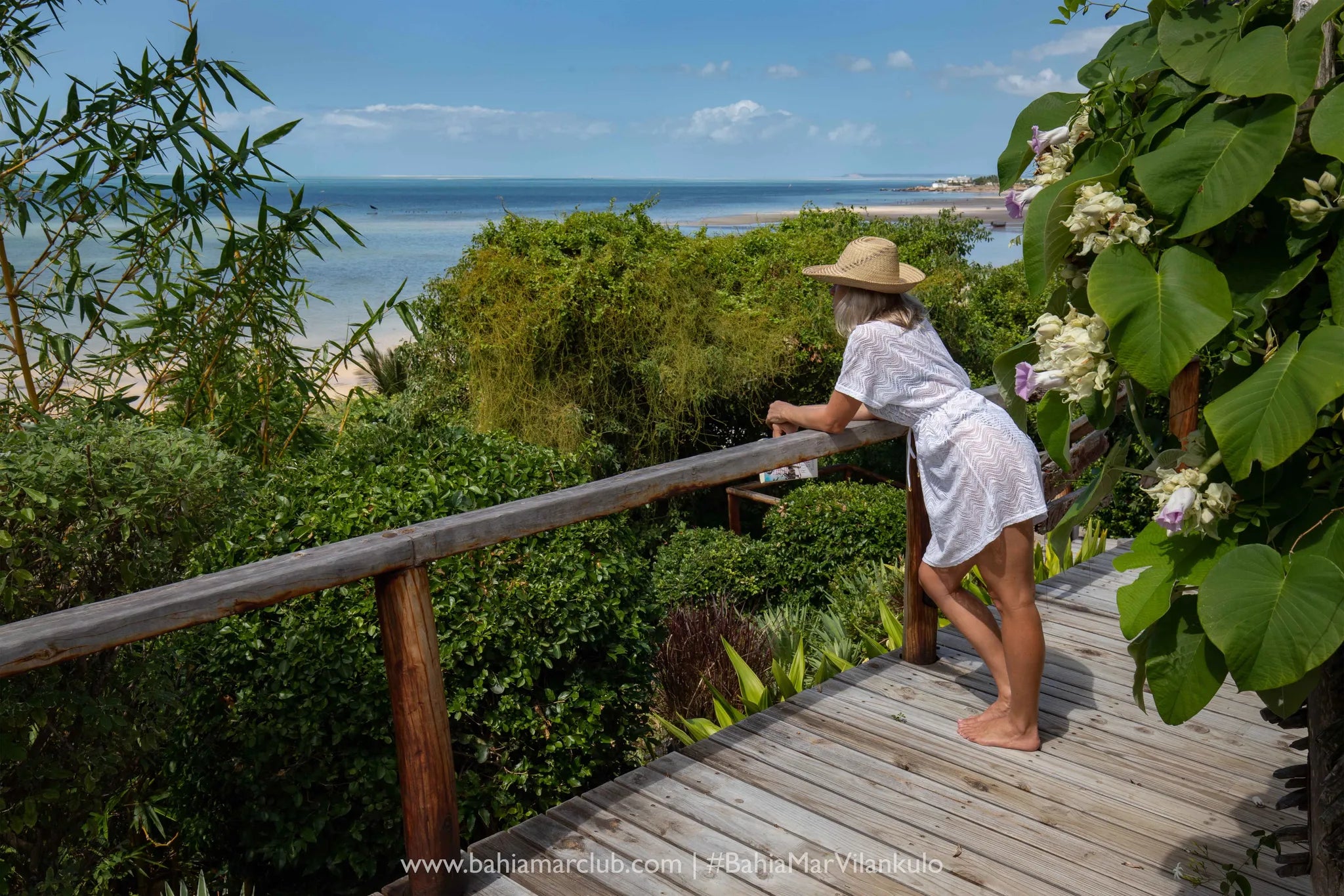 View over the Ocean at Bahia Mar Boutique Hotel, Vilankulos, Mozambique.