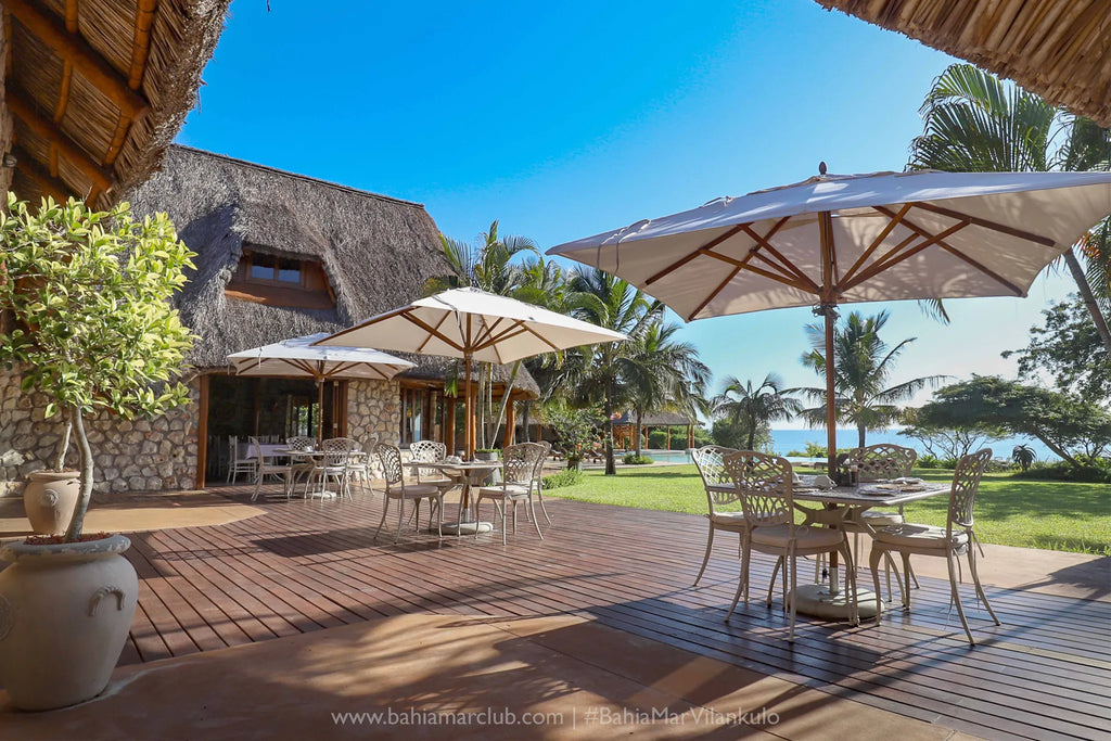 Restaurant at Bahia Mar Boutique Hotel, Vilankulos, Mozambique.
