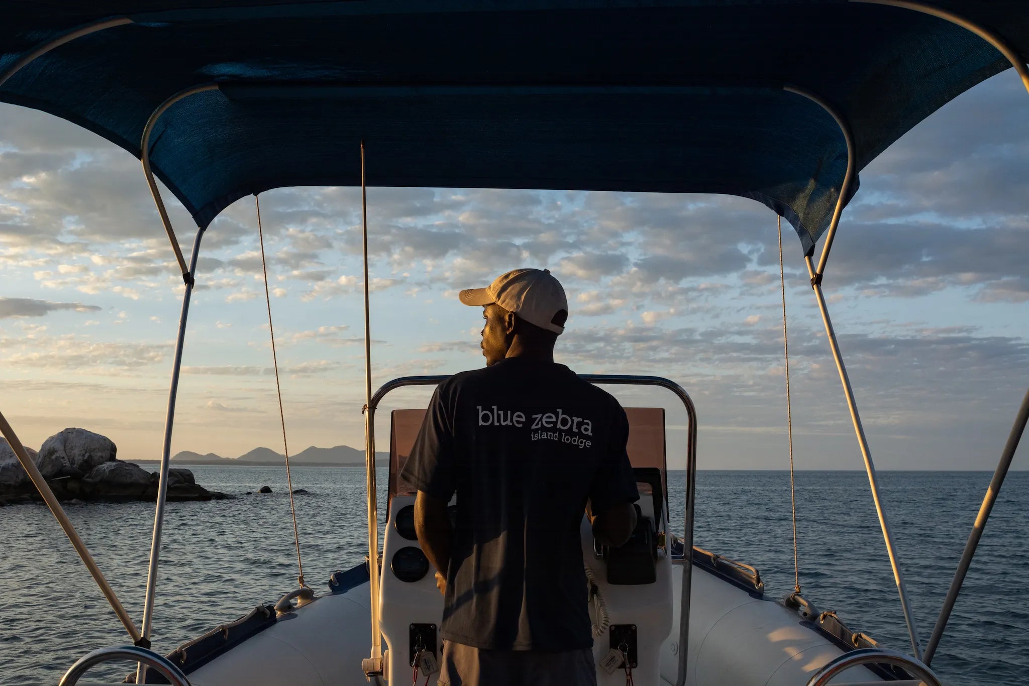 Boat Cruise at Blue Zebra Island Lodge, Nankoma Island, Malawi.