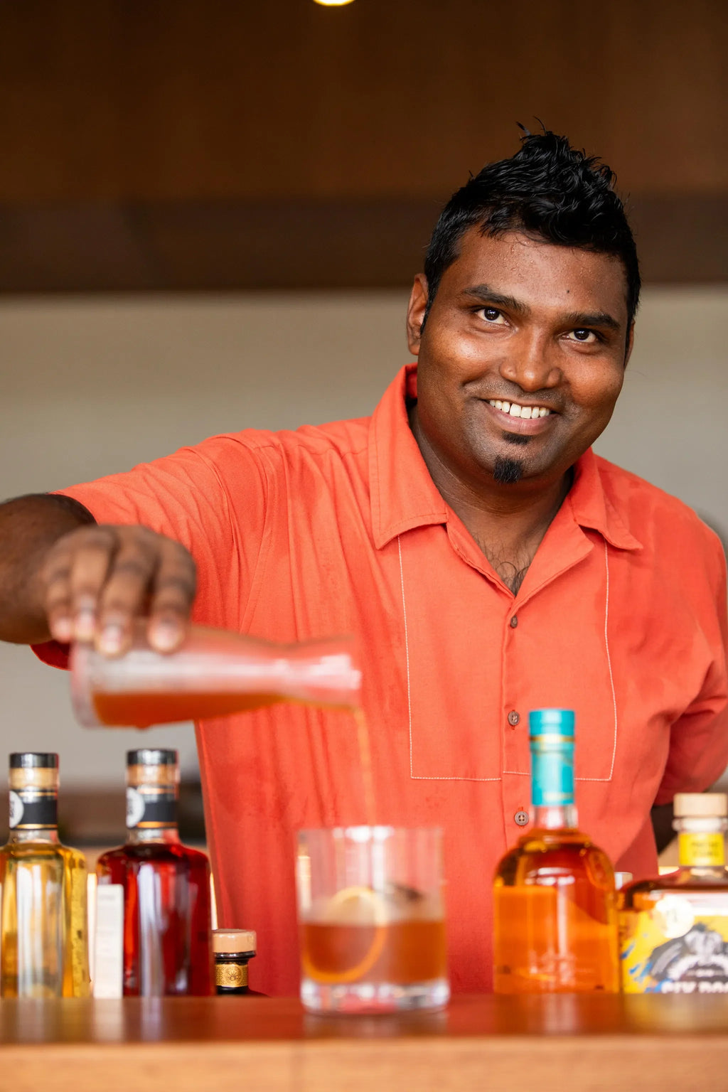 Local Rum at Canopy by Hilton Seychelles Resort, Mahe Island, Seychelles.