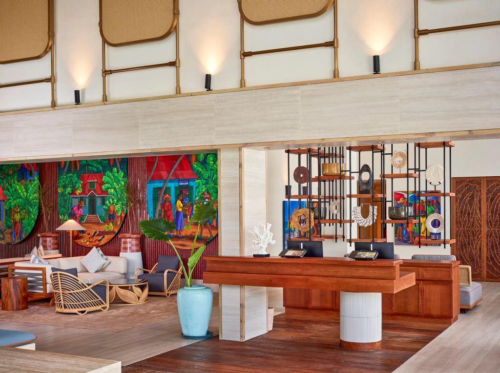 Lobby at Canopy by Hilton Seychelles Resort, Mahe Island, Seychelles.