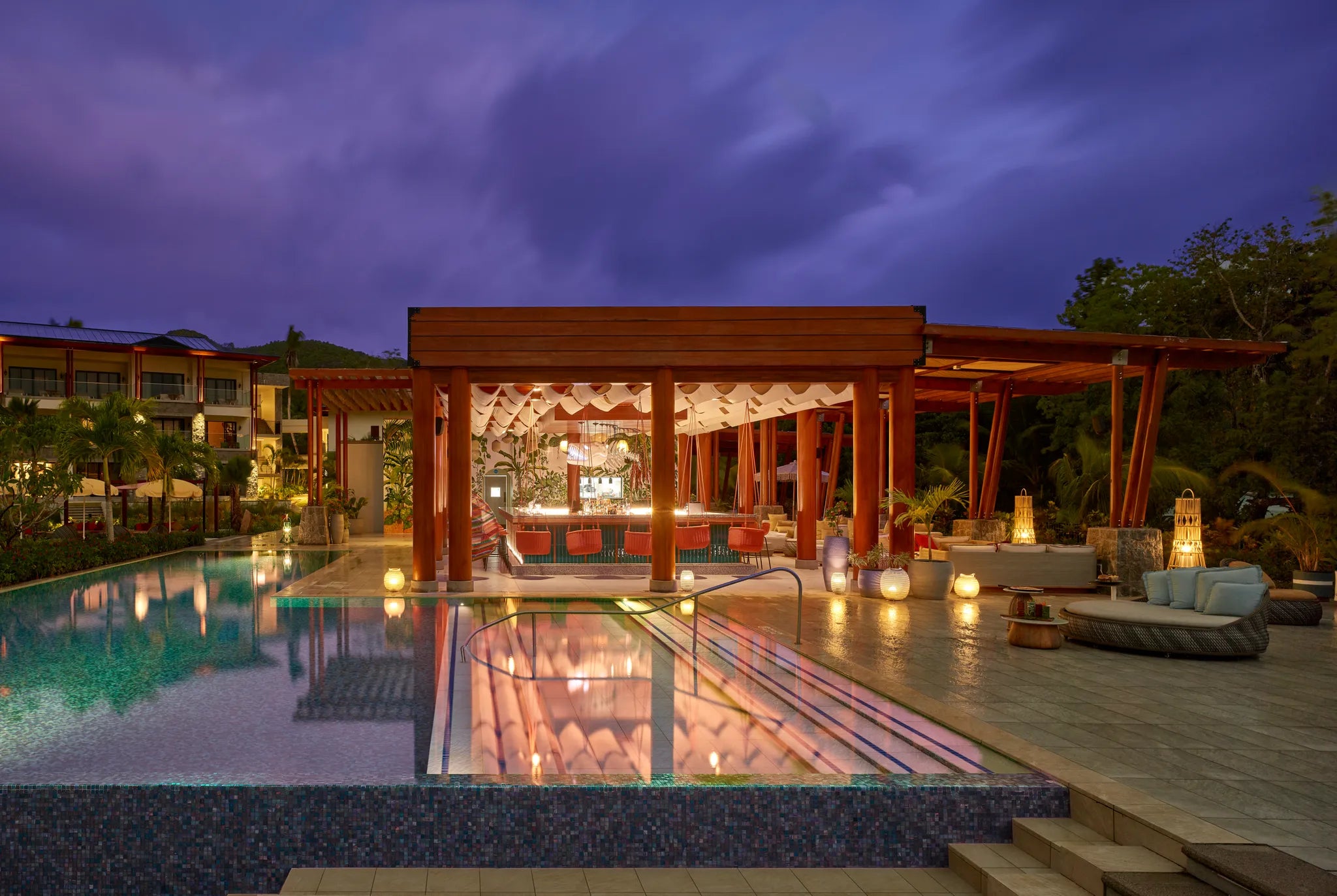 Sega Bar at Canopy by Hilton Seychelles Resort, Mahe Island, Seychelles.