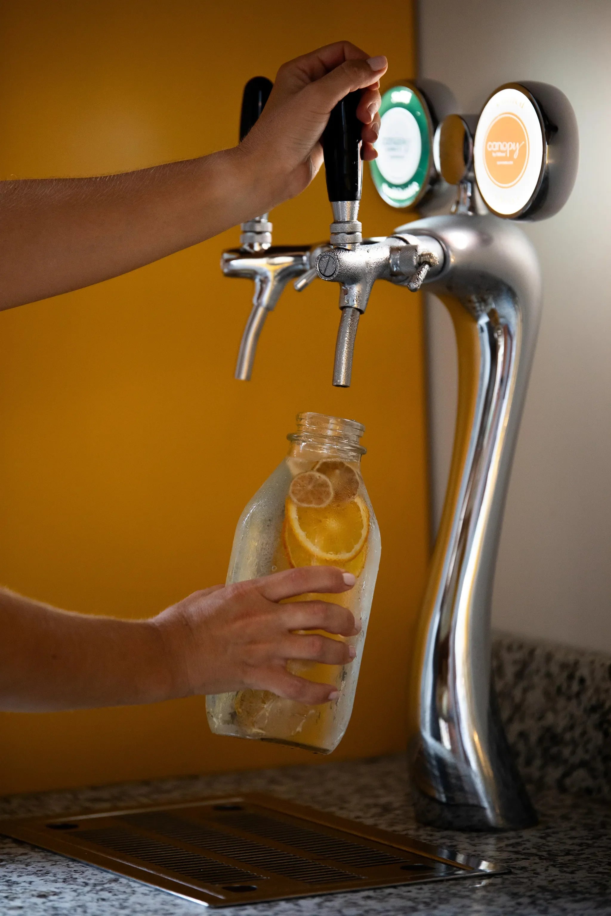 Water and Detox Station at Canopy by Hilton Seychelles Resort, Mahe Island, Seychelles.