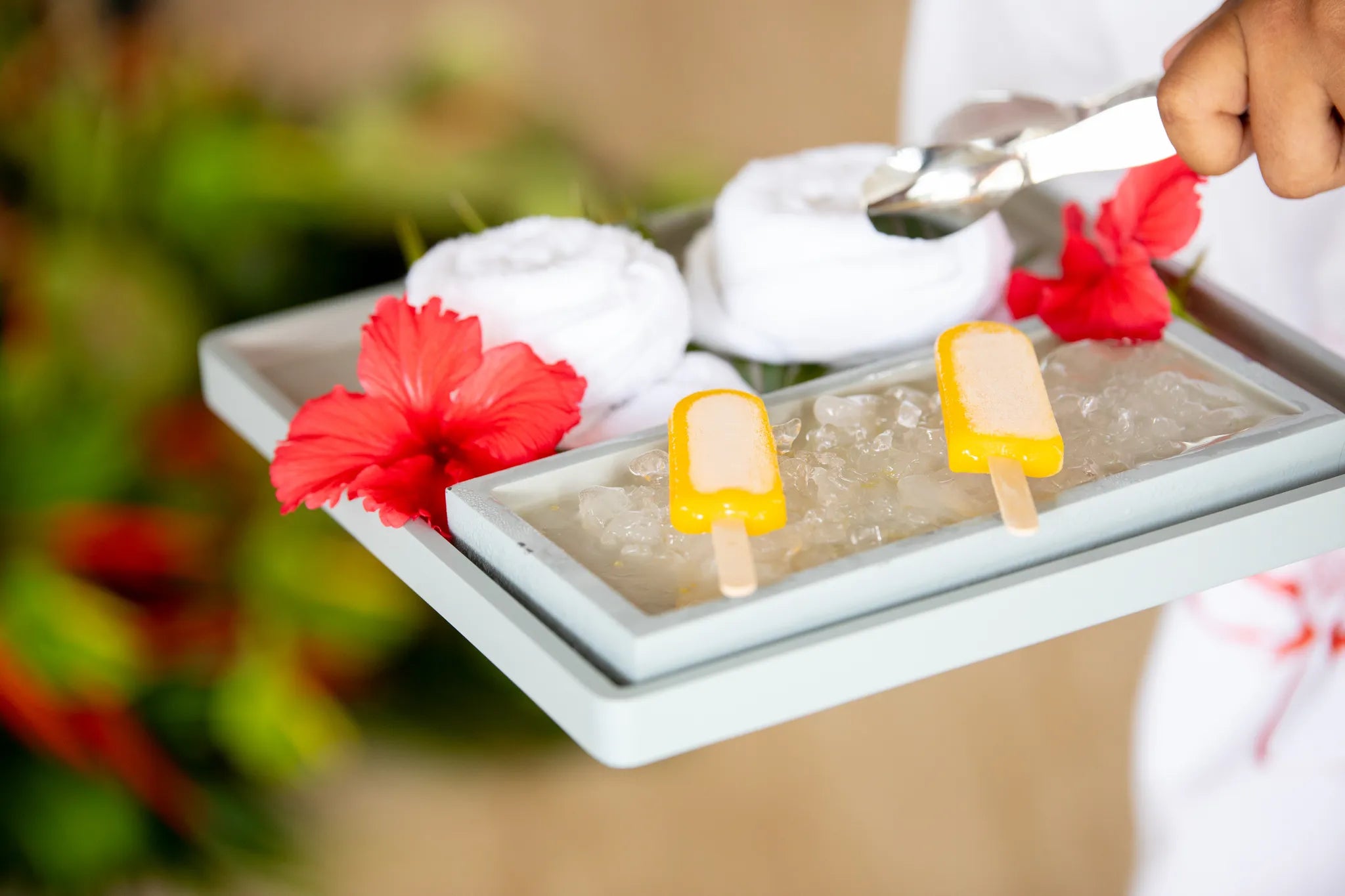 Welcome amenities at Canopy by Hilton Seychelles Resort, Mahe Island, Seychelles.