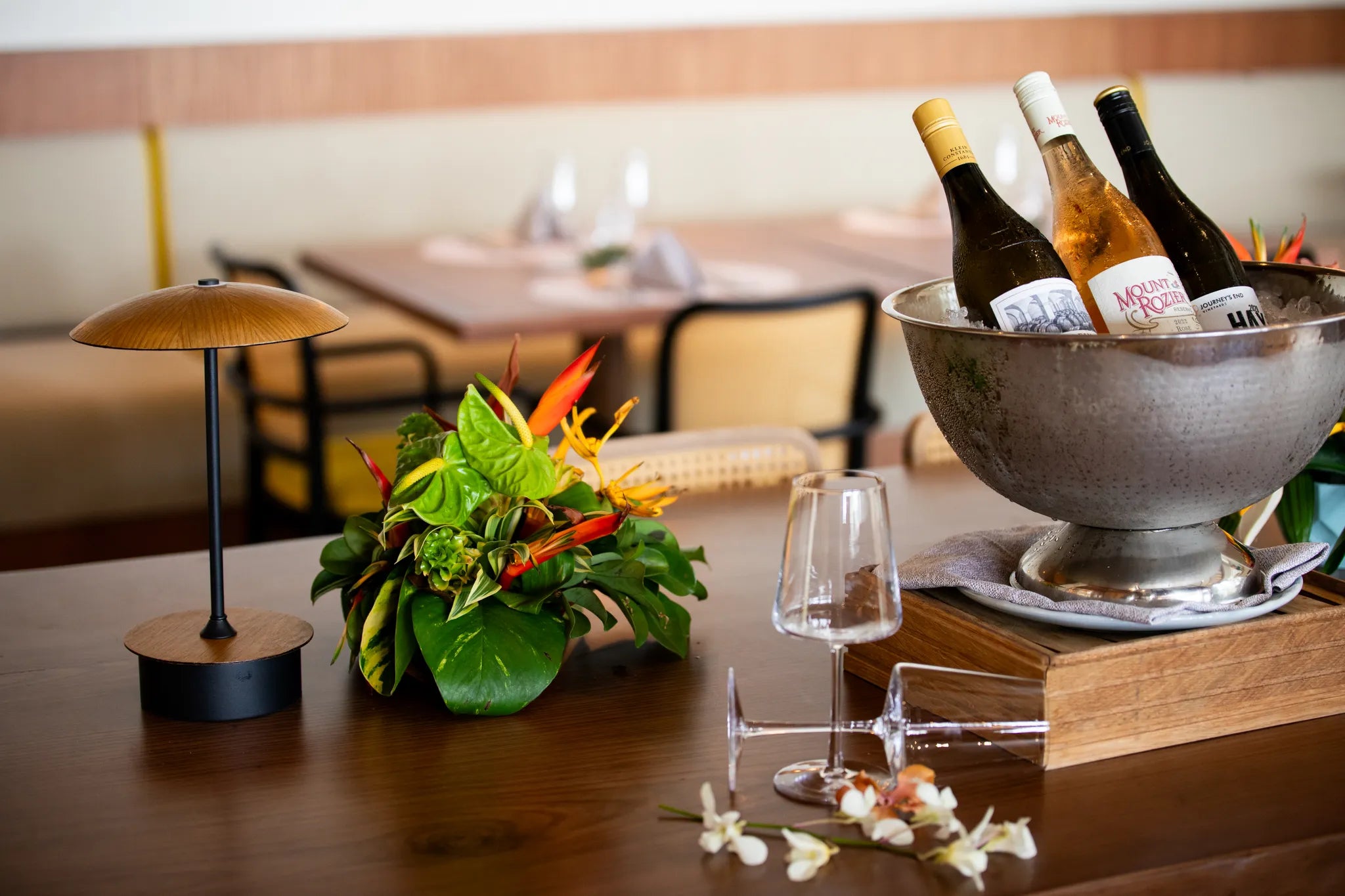 Wine tasting at Canopy by Hilton Seychelles Resort, Mahe Island, Seychelles.