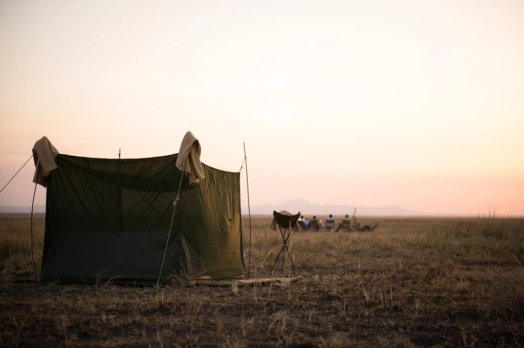 Fly camping at Chada Katavi, Katavi National Park, Tanzania.