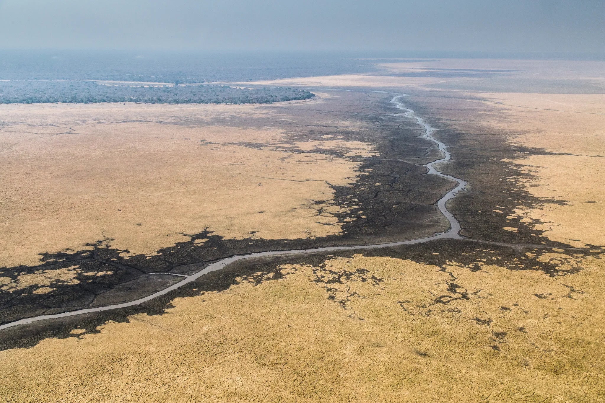 Katavi from the air at Chada Katavi, Katavi National Park, Tanzania.