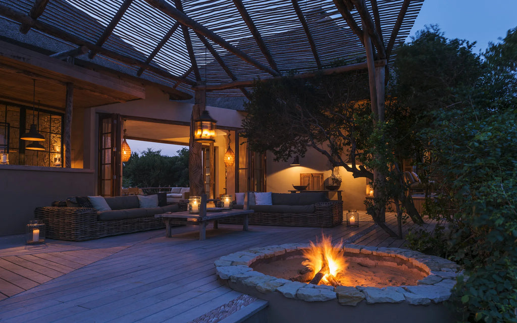 Main terrace at Colina Verde, Santa Maria, Mozambique.