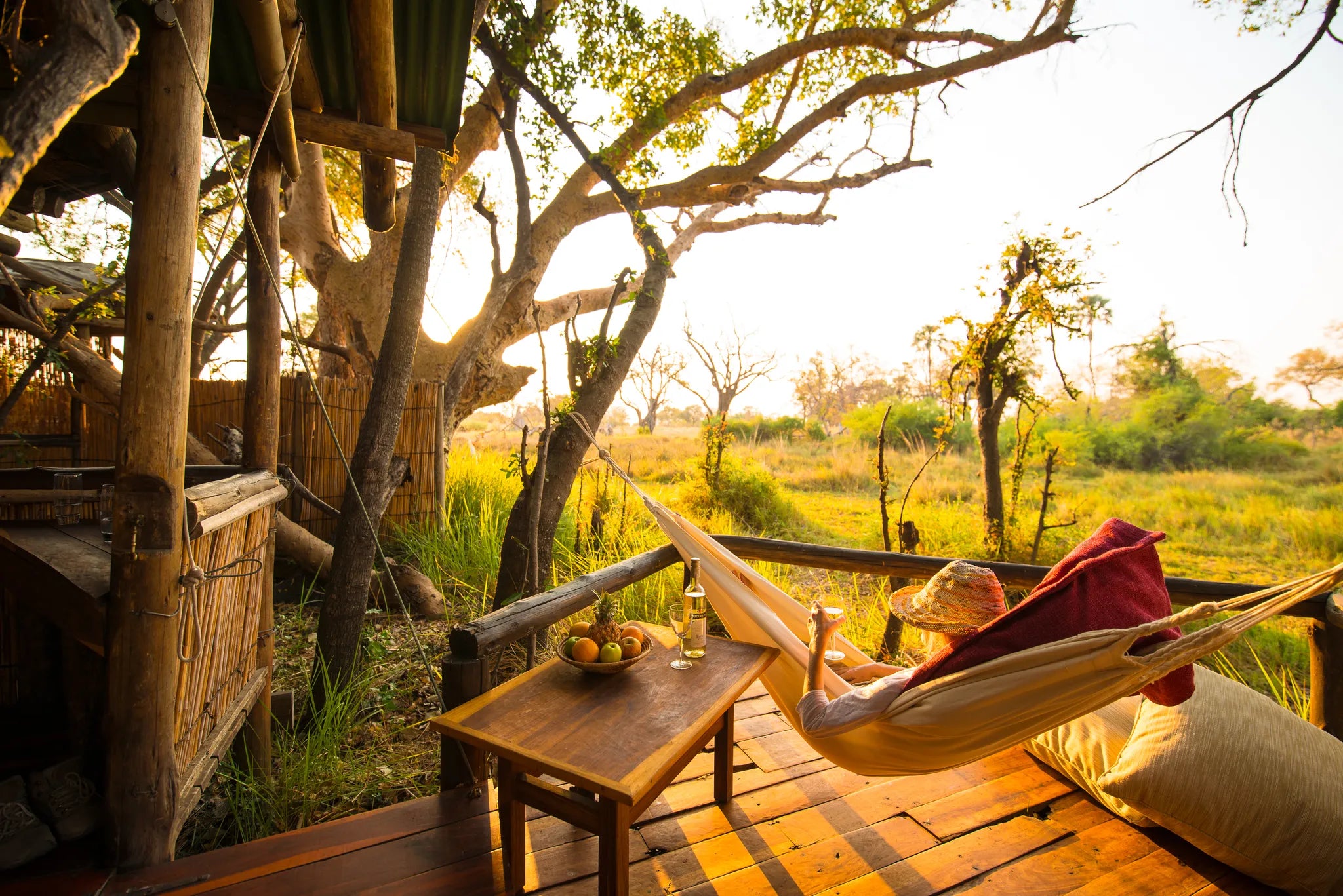 Delta Camp Accommodation at Delta Camp, Moremi Game Reserve, Botswana.