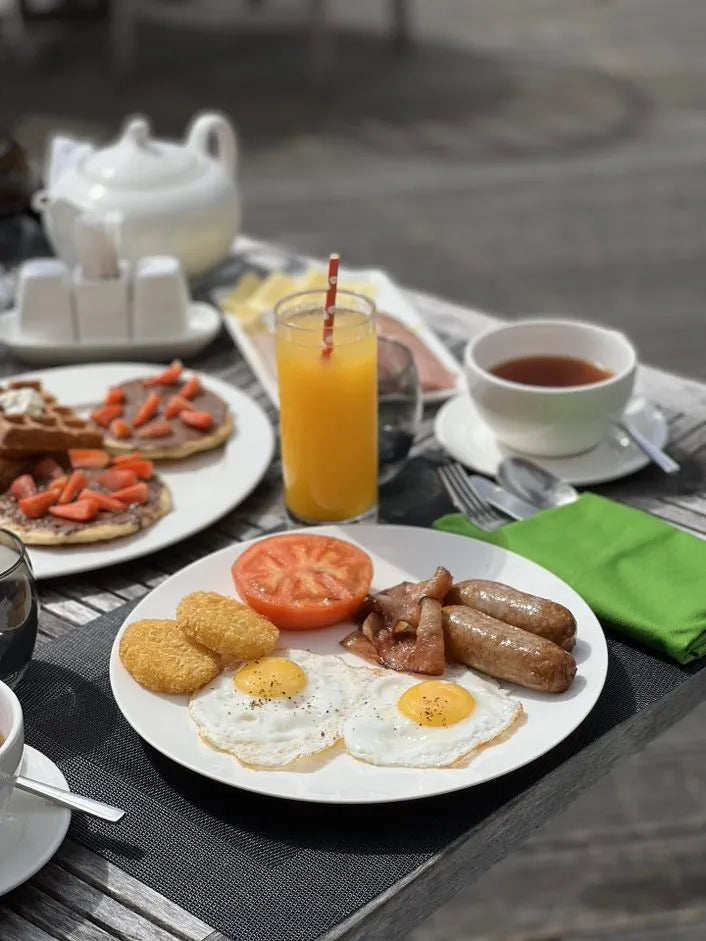 Breakfast Time at DoubleTree by Hilton Seychelles Allamanda Resort and Spa, Mahe Island, Seychelles.