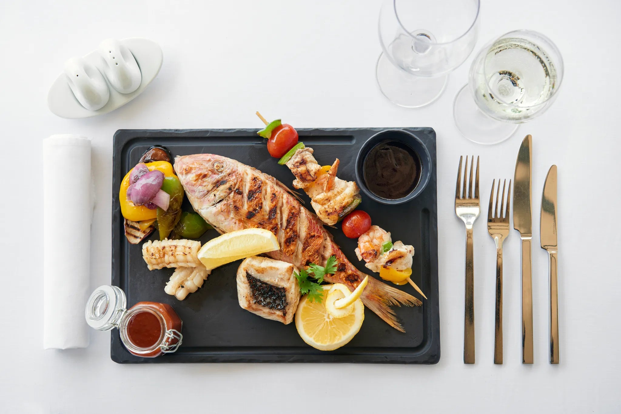 Sunday lunch at DoubleTree by Hilton Seychelles Allamanda Resort and Spa, Mahe Island, Seychelles.