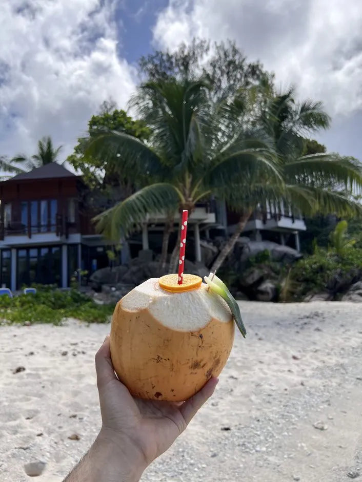 Coconut Hour at DoubleTree by Hilton Seychelles Allamanda Resort and Spa, Mahe Island, Seychelles.